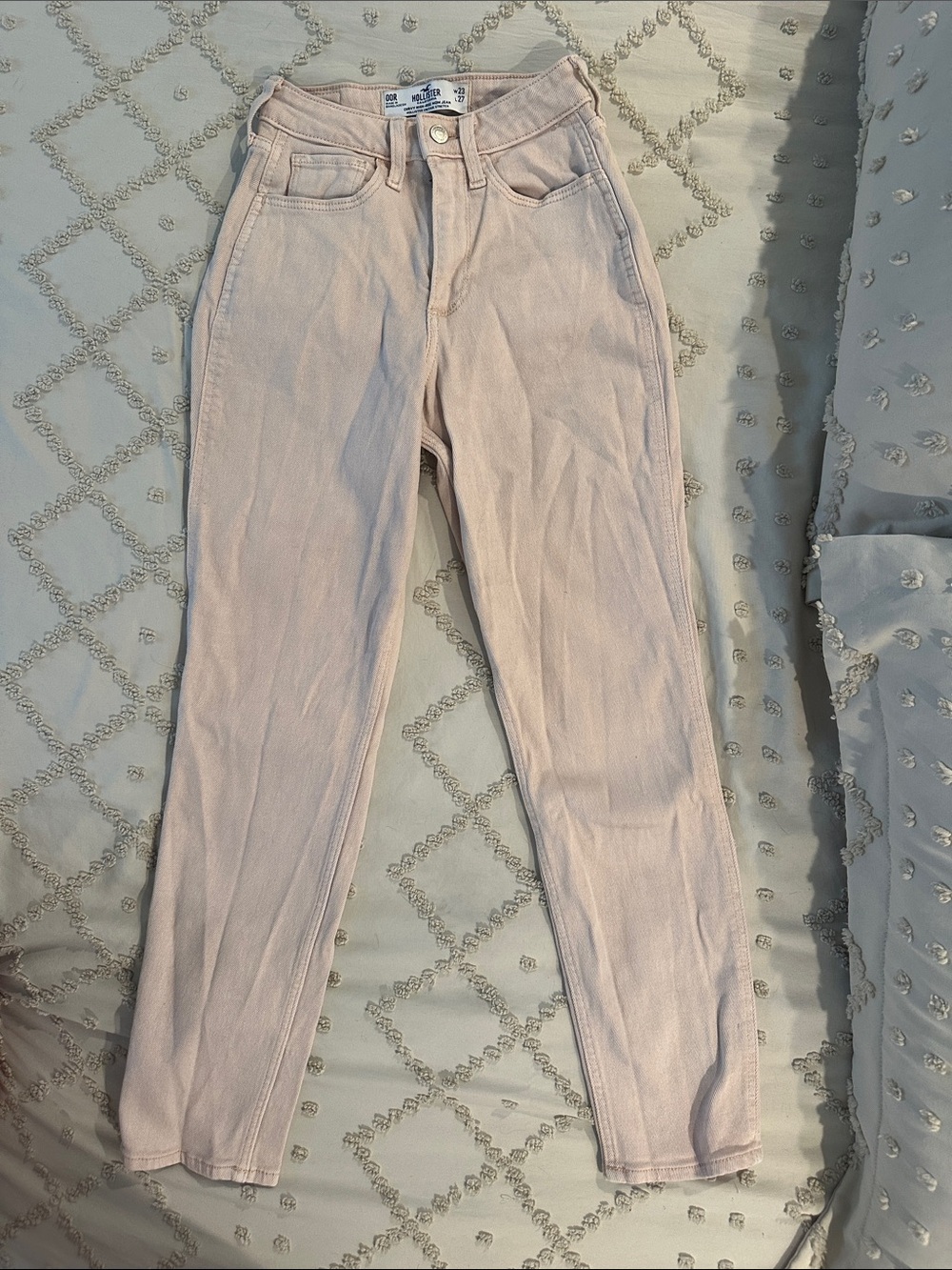 Hollister Light Pink High-Waist Skinny Jeans